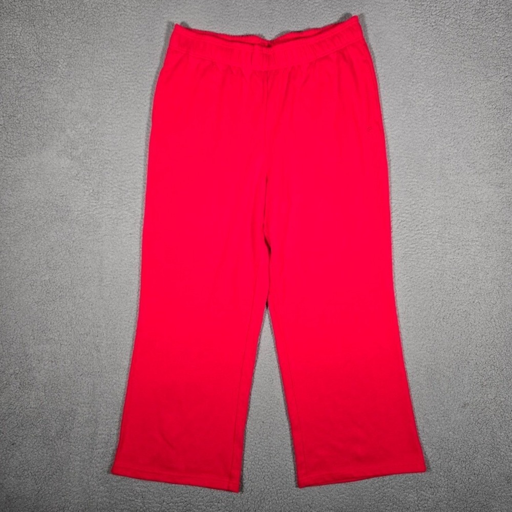 Fabletics Pants Womens XXL 1X Red Year‎ Round Wide Leg Elastic Waist Sweatpants